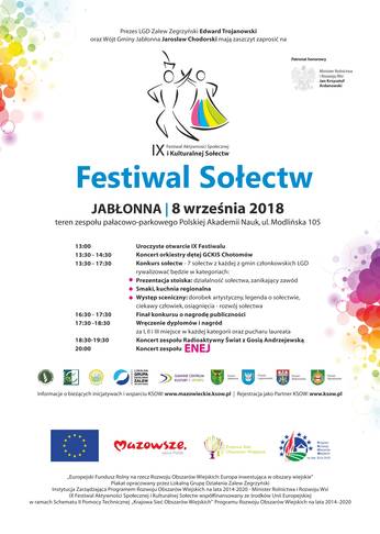 Plakat IX Festiwal Aktywności Społecznej i Kulturalnej Sołectw